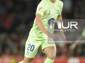 Dani Olmo attacking midfield of Barcelona and Spain during the La Liga match between RCD Mallorca and FC Barcelona at Estadi de Son Moix on...