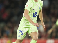 Dani Olmo attacking midfield of Barcelona and Spain during the La Liga match between RCD Mallorca and FC Barcelona at Estadi de Son Moix on...