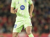 Dani Olmo attacking midfield of Barcelona and Spain during the La Liga match between RCD Mallorca and FC Barcelona at Estadi de Son Moix on...