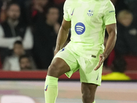 Jules Kounde centre-back of Barcelona and France during the La Liga match between RCD Mallorca and FC Barcelona at Estadi de Son Moix on Dec...