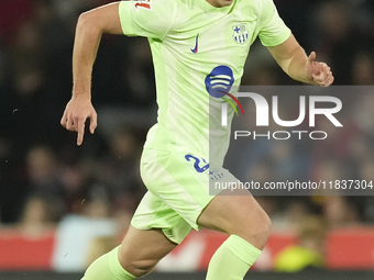 Dani Olmo attacking midfield of Barcelona and Spain during the La Liga match between RCD Mallorca and FC Barcelona at Estadi de Son Moix on...