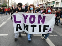 Several hundred demonstrators gather for public services in Lyon, France, on December 5, 2024. (