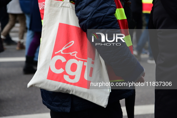 Several hundred demonstrators gather for public services in Lyon, France, on December 5, 2024. 