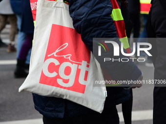 Several hundred demonstrators gather for public services in Lyon, France, on December 5, 2024. (