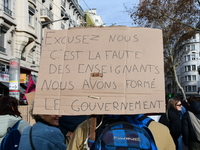 Several hundred demonstrators gather for public services in Lyon, France, on December 5, 2024. (