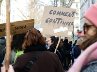 Several hundred demonstrators gather for public services in Lyon, France, on December 5, 2024. (