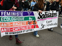 Several hundred demonstrators gather for public services in Lyon, France, on December 5, 2024. (