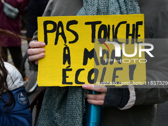 Several hundred demonstrators gather for public services in Lyon, France, on December 5, 2024. (