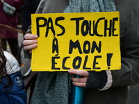 Several hundred demonstrators gather for public services in Lyon, France, on December 5, 2024. (