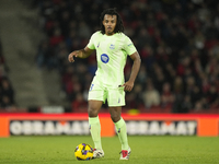 Jules Kounde centre-back of Barcelona and France during the La Liga match between RCD Mallorca and FC Barcelona at Estadi de Son Moix on Dec...