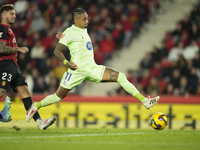 Raphinha right winger of Barcelona and Brazil shooting to goal during the La Liga match between RCD Mallorca and FC Barcelona at Estadi de S...