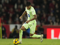 Lamine Yamal right winger of Barcelona and Spain during the La Liga match between RCD Mallorca and FC Barcelona at Estadi de Son Moix on Dec...