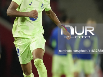 Lamine Yamal right winger of Barcelona and Spain during the La Liga match between RCD Mallorca and FC Barcelona at Estadi de Son Moix on Dec...