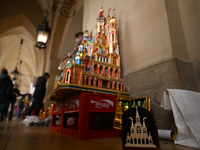 KRAKOW, POLAND - DECEMBER 05:
Contestants present their handcrafted Nativity Scene at Krakow's Main Square during the 82nd Nativity Scene Co...