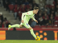 Gavi central midfield of Barcelona and Spain during the La Liga match between RCD Mallorca and FC Barcelona at Estadi de Son Moix on Decembe...