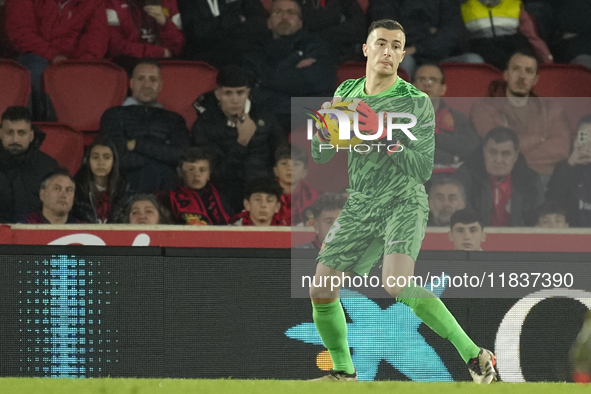 Inaki Pena goalkeeper of Barcelona and Spain during the La Liga match between RCD Mallorca and FC Barcelona at Estadi de Son Moix on Decembe...