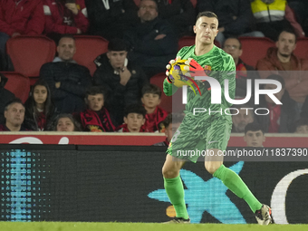 Inaki Pena goalkeeper of Barcelona and Spain during the La Liga match between RCD Mallorca and FC Barcelona at Estadi de Son Moix on Decembe...