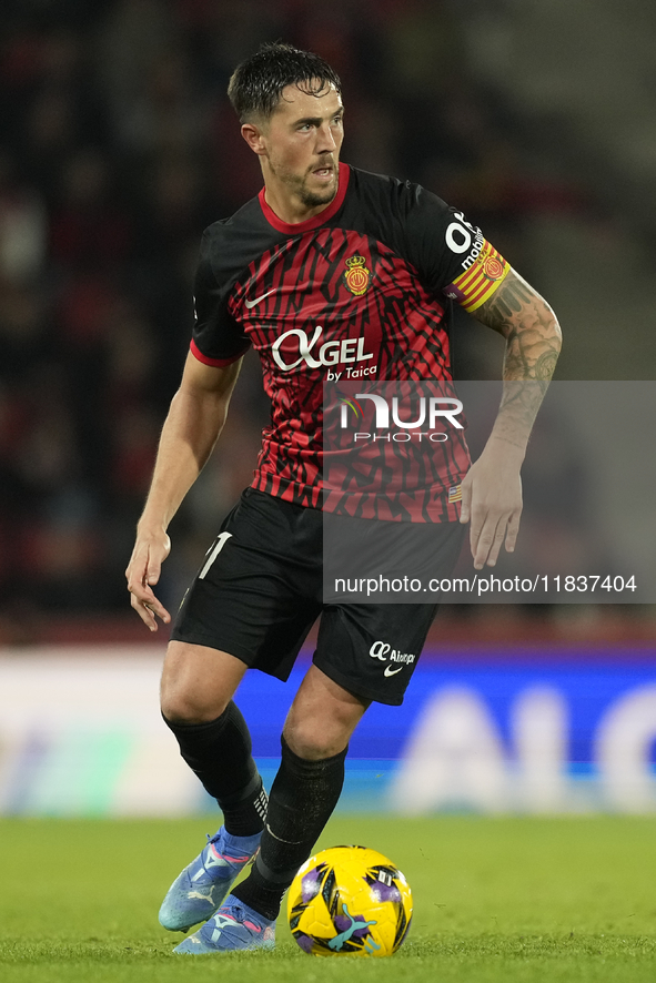 Antonio Raillo centre-back of Mallorca and Spain during the La Liga match between RCD Mallorca and FC Barcelona at Estadi de Son Moix on Dec...