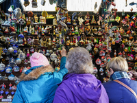 People are at the Christmas market on Marienplatz in Munich, Germany, on December 5, 2024. (