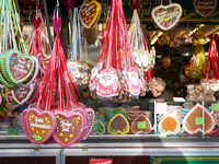 Christmas items are for sale at the Christmas market on Marienplatz in Munich, Germany, on December 5, 2024 (