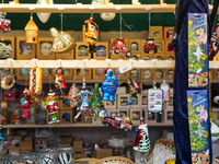 Christmas items are for sale at the Christmas market on Marienplatz in Munich, Germany, on December 5, 2024 (