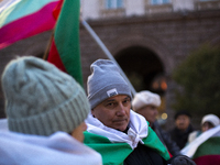 A protest takes place in front of the Council of Ministers of the Republic of Bulgaria in Sofia, Bulgaria, on December 5, 2024, against a ne...