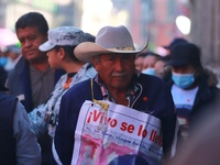 Relatives of the 43 students from the Normal Rural School of Ayotzinapa, victims of forced disappearance in 2014, attend a meeting with the...