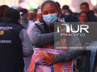 Relatives of the 43 students from the Normal Rural School of Ayotzinapa, victims of forced disappearance in 2014, attend a meeting with the...