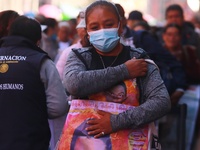 Relatives of the 43 students from the Normal Rural School of Ayotzinapa, victims of forced disappearance in 2014, attend a meeting with the...