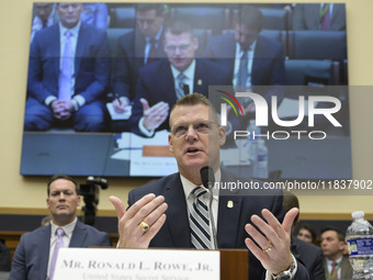 US Secret Service Acting Director Ronald L. Rowe Jr. testifies before the House Task Force Committee about the attempted assassination of Do...