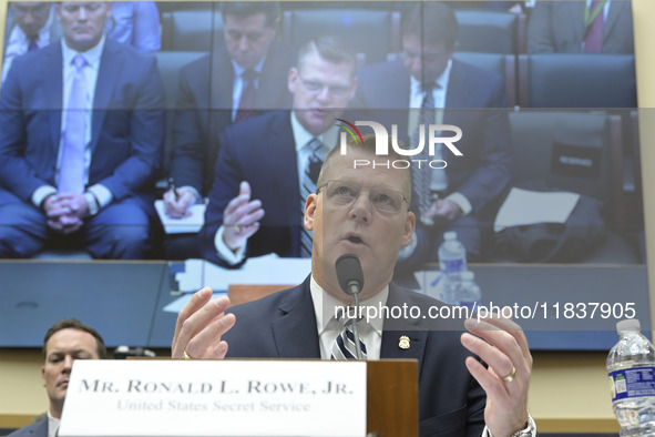 US Secret Service Acting Director Ronald L. Rowe Jr. testifies before the House Task Force Committee about the attempted assassination of Do...