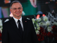 Polish President Andrzej Duda participates in the celebration of Saint Barbara's Day in the Salt Mine in Wieliczka, Poland, on December 2, 2...