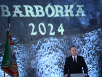 Polish President Andrzej Duda participates in the celebration of Saint Barbara's Day in the Salt Mine in Wieliczka, Poland, on December 2, 2...