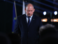 Polish President Andrzej Duda participates in the celebration of Saint Barbara's Day in the Salt Mine in Wieliczka, Poland, on December 2, 2...