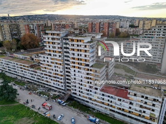 ''This is where it all starts. Ciao bella ciao,'' signs Comitato Vele di Scampia, on december 05, 2024.This is the long banner that stands t...