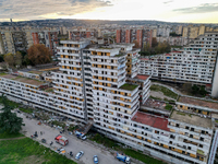 ''This is where it all starts. Ciao bella ciao,'' signs Comitato Vele di Scampia, on december 05, 2024.This is the long banner that stands t...