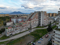 ''This is where it all starts. Ciao bella ciao,'' signs Comitato Vele di Scampia, on december 05, 2024.This is the long banner that stands t...