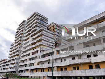 ''This is where it all starts. Ciao bella ciao,'' signs Comitato Vele di Scampia, on december 05, 2024.This is the long banner that stands t...