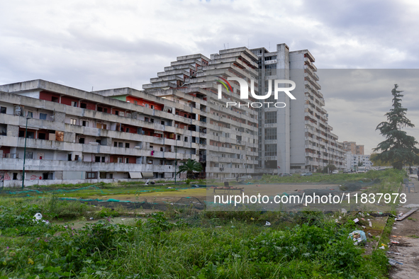 ''This is where it all starts. Ciao bella ciao,'' signs Comitato Vele di Scampia, on december 05, 2024.This is the long banner that stands t...