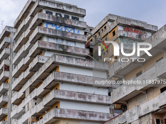 ''This is where it all starts. Ciao bella ciao,'' signs Comitato Vele di Scampia, on december 05, 2024.This is the long banner that stands t...