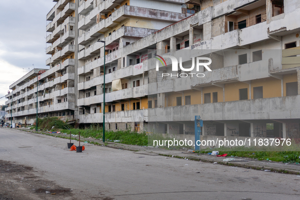 ''This is where it all starts. Ciao bella ciao,'' signs Comitato Vele di Scampia, on december 05, 2024.This is the long banner that stands t...