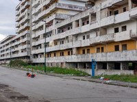 ''This is where it all starts. Ciao bella ciao,'' signs Comitato Vele di Scampia, on december 05, 2024.This is the long banner that stands t...