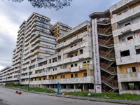 ''This is where it all starts. Ciao bella ciao,'' signs Comitato Vele di Scampia, on december 05, 2024.This is the long banner that stands t...