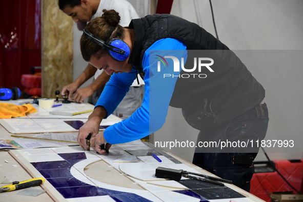 Demonstrations take place at the WorldSkills Competition in Lyon, France, on December 5, 2024. School orientation occurs in the Auvergne Rho...