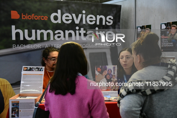 Demonstrations take place at the WorldSkills Competition in Lyon, France, on December 5, 2024. School orientation occurs in the Auvergne Rho...