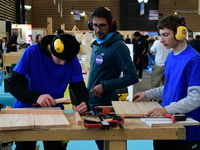 Demonstrations take place at the WorldSkills Competition in Lyon, France, on December 5, 2024. School orientation occurs in the Auvergne Rho...