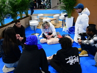 Demonstrations take place at the WorldSkills Competition in Lyon, France, on December 5, 2024. School orientation occurs in the Auvergne Rho...