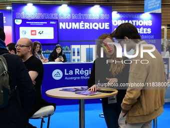 Demonstrations take place at the WorldSkills Competition in Lyon, France, on December 5, 2024. School orientation occurs in the Auvergne Rho...