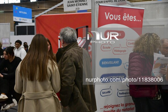 Demonstrations take place at the WorldSkills Competition in Lyon, France, on December 5, 2024. School orientation occurs in the Auvergne Rho...