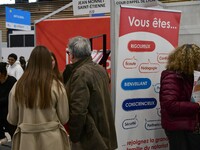 Demonstrations take place at the WorldSkills Competition in Lyon, France, on December 5, 2024. School orientation occurs in the Auvergne Rho...